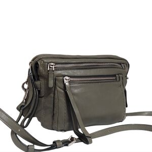Marc By Marc Jacobs Cube Lamb Leather Messenger Bag In Military Green